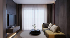 jakie meble do salonu z oknem balkonowym